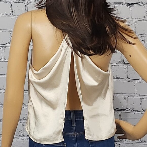 2/$30 Lulus Satin Crowl Neck Cami Tank Top Size S - Picture 2 of 5